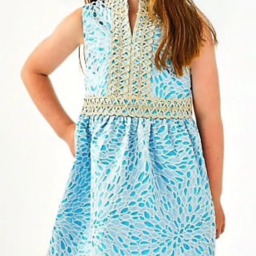 NWT LILLY PULITZER MINI FRANCI DRESS LAGOON JACQUARD